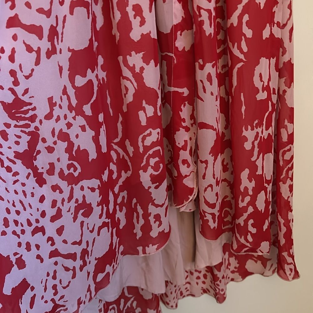 BA&SH Balearic Asymmetrical Dress Ruffled collar in Bordeaux Size 4US/XS NWT - Picture 9 of 16